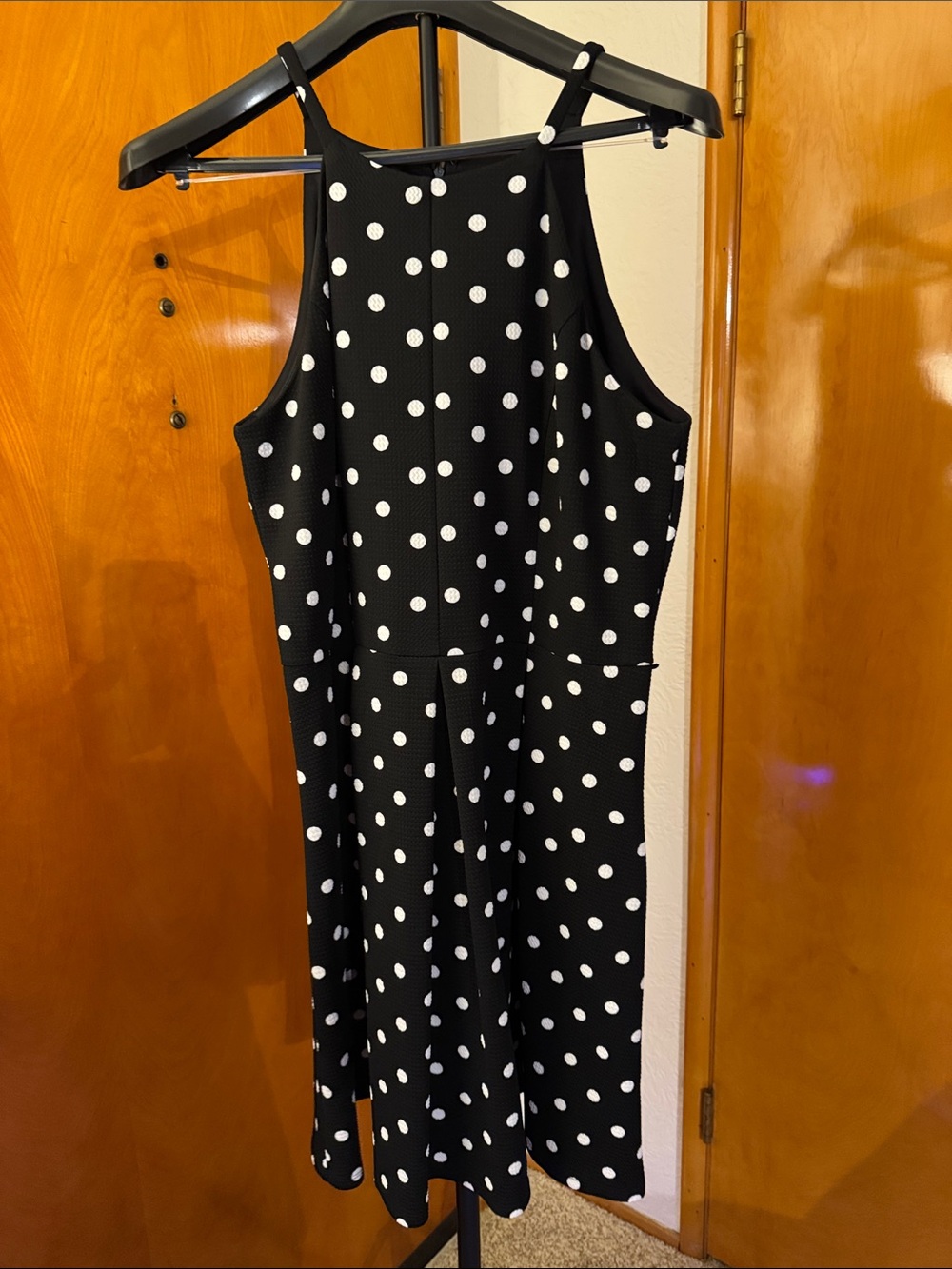 Black Polka Dot Halter Sundress